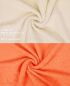 Preview: Betz 10 Toallas para invitados PREMIUM 100% algodón 30x50cm en beige y naranja