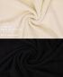 Preview: Betz 10 Stück Gästehandtücher PREMIUM 100%Baumwolle Gästetuch-Set 30x50 cm Farbe beige und schwarz
