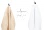 Preview: Betz 10 Stück Gästehandtücher PREMIUM 100%Baumwolle Gästetuch-Set 30x50 cm Farbe beige und weiß