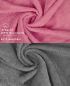 Preview: Betz 10 Toallas para invitados PREMIUM 100% algodón 30x50cm en rosa y gris antracita