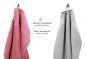 Preview: 10er Pack Gästehandtücher "Premium" Farbe: Altrosa & Silber-Grau, Größe: 30x50 cm
