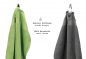 Preview: Betz 10 Piece Towel Set PREMIUM 100% Cotton 10 Guest Towels Colour: apple green & anthracite