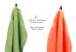 Preview: Betz 10 Piece Towel Set PREMIUM 100% Cotton 10 Guest Towels Colour: apple green & orange