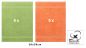 Preview: Betz 10 Piece Towel Set PREMIUM 100% Cotton 10 Guest Towels Colour: apple green & orange