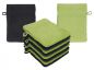 Preview: Betz Pack of 10 Wash Mitts PREMIUM 100% Cotton 16x21 cm graphite - avocado green