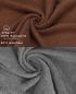 Preview: Betz 10 Piece Towel Set PREMIUM 100% Cotton 10 Guest Towels Colour: hazel & anthracite