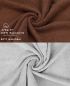 Preview: 10er Pack Gästehandtücher "Premium" Farbe: Nuss & Silber-Grau, Größe: 30x50 cm