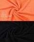 Preview: Betz 10 Stück Gästehandtücher PREMIUM 100%Baumwolle Gästetuch-Set 30x50 cm Farbe orange und schwarz