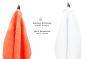 Preview: 10er Pack Gästehandtücher "Premium" Farbe: Orange & Weiß, Größe: 30x50 cm