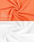 Preview: Set di 10 asciugamani per gli ospiti “Premium”, colore: arancione e bianco, misura:  30 x 50 cm