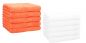 Preview: 10er Pack Gästehandtücher "Premium" Farbe: Orange & Weiß, Größe: 30x50 cm