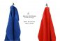 Preview: Betz 10 Piece Towel Set PREMIUM 100% Cotton 10 Guest Towels Colour: royal blue & red