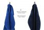 Preview: Betz 10 Stück Gästehandtücher PREMIUM 100%Baumwolle Gästetuch-Set 30x50 cm Farbe royalblau und dunkelblau