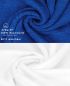 Preview: Betz 10 Stück Gästehandtücher PREMIUM 100%Baumwolle Gästetuch-Set 30x50 cm Farbe royalblau und weiß
