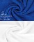 Preview: Betz 10 Piece Towel Set PREMIUM 100% Cotton 10 Guest Towels Colour: royal blue & white