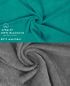 Preview: Betz 10 Piece Towel Set PREMIUM 100% Cotton 10 Guest Towels Colour: emerald green & anthracite