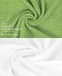 Preview: Betz lot de 10 gants de toilette taille 16x21 cm 100% coton Premium couleur vert pomme, blanc