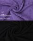 Preview: Manopla de baño “Premium” de 10 piezas, de color lila y negro