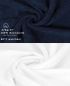 Preview: Betz 10 Piece Wash Mitt Set PREMIUM 100% Cotton  Size:16x21cm  Colour: dark blue & white