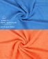 Preview: Betz 10 Piece Wash Mitt Set PREMIUM 100% Cotton  Size:16x21cm  Colour: orange & light blue