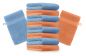 Preview: Betz 10 Piece Wash Mitt Set PREMIUM 100% Cotton  Size:16x21cm  Colour: orange & light blue