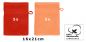 Preview: Betz 10 Piece Wash Mitt Set PREMIUM 100% Cotton Size:16x21cm  Colour: orange & red