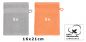 Preview: Betz 10 Piece Wash Mitt Set PREMIUM 100% Cotton  Size:16x21cm  Colour: orange & silver grey