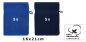 Preview: Betz 10 Piece Wash Mitt Set PREMIUM 100% Cotton  Size:16x21cm  Colour: royal-blue & dark blue