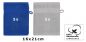 Preview: Betz 10 Piece Wash Mitt Set PREMIUM 100% Cotton  Size:16x21cm  Colour: royal-blue & silver grey