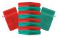 Preview: Betz 10 Piece Wash Mitt Set PREMIUM 100% Cotton  Size:16x21cm  Colour: emerald green & red