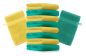 Preview: Betz 10 Piece Wash Mitt Set PREMIUM 100% Cotton  Size:16x21cm  Colour: emerald green & yellow