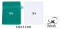Preview: Betz Set di 10 guanti da bagno Premium misure 16 x 21 cm 100% cotone verde smeraldo e bianco