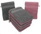 Preview: Betz 10 Piece Wash Mitt Set PREMIUM 100% Cotton  Size:16x21cm  Colour: old rose & anthracite