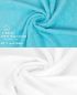 Preview: 10 Piece Set Wash Mitts Premium Colour: turquoise and white, Size: 16 x 21 cm