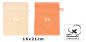 Preview: Betz 10 Stück Waschhandschuhe PREMIUM 100% Baumwolle Waschlappen Set 16x21 cm Farbe beige und orange