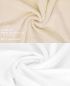 Preview: Betz Set di 10 guanti da bagno Premium misure 16 x 21 cm 100% cotone beige e bianco