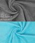 Preview: Betz 10 Piece Wash Mitt Set PREMIUM 100% Cotton 10 Wash Mitts Colour: anthracite & turquoise