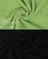 Preview: Betz 10 Piece Wash Mitt Set PREMIUM 100% Cotton 10 Wash Mitts Colour: black & apple green