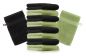 Preview: Betz 10 Piece Wash Mitt Set PREMIUM 100% Cotton 10 Wash Mitts Colour: black & apple green