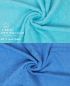 Preview: Betz Set di 10 asciugamani Classic-Premium 2 lavette 2 asciugamani per ospiti 4 asciugamani 2 asciugamani da doccia 100 % cotone colore turchese e azzurro