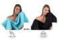 Preview: Betz Set di 10 asciugamani Classic-Premium 2 lavette 2 asciugamani per ospiti 4 asciugamani 2 asciugamani da doccia 100 % cotone colore turchese e nero