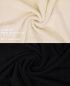Preview: Betz 10 Piece Towel Set CLASSIC 100% Cotton 2 Face Cloths 2 Guest Towels 4 Hand Towels 2 Bath Towels Colour: beige & black