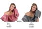 Preview: Betz Set di 10 asciugamani Classic-Premium 2 lavette 2 asciugamani per ospiti 4 asciugamani 2 asciugamani da doccia 100 % cotone colore rosa antico e grigio antracite