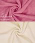 Preview: Betz 10 Piece Towel Set CLASSIC 100% Cotton 2 Face Cloths 2 Guest Towels 4 Hand Towels 2 Bath Towels Colour: old rose & beige