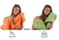 Preview: Betz 10 Piece Towel Set CLASSIC 100% Cotton 2 Face Cloths 2 Guest Towels 4 Hand Towels 2 Bath Towels Colour: apple green & orange
