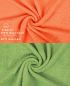 Preview: Betz 10-tlg. Handtuch-Set CLASSIC 100% Baumwolle 2 Duschtücher 4 Handtücher 2 Gästetücher 2 Seiftücher Farbe apfelgrün und orange