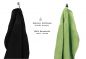 Preview: Betz 10-tlg. Handtuch-Set CLASSIC 100%Baumwolle 2 Duschtücher 4 Handtücher 2 Gästetücher 2 Seiftücher Farbe apfelgrün und schwarz