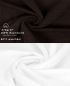 Preview: Betz Set di 10 asciugamani Premium 2 asciugamani da doccia 4 asciugamani 2 asciugamani per ospiti 2 guanti da bagno 100% cotone colore marrone scuro e bianco