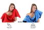 Preview: Betz 10-tlg. Handtuch-Set PREMIUM 100%Baumwolle 2 Duschtücher 4 Handtücher 2 Gästetücher 2 Waschhandschuhe Farbe Rot & Hell Blau