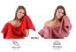 Preview: Betz 10 Piece Towel Set PREMIUM 100% Cotton 2 Wash Mitts 2 Guest Towels 4 Hand Towels 2 Bath Towels Colour: red & old rose